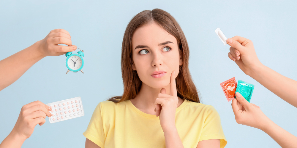 mujer con anticonceptivos