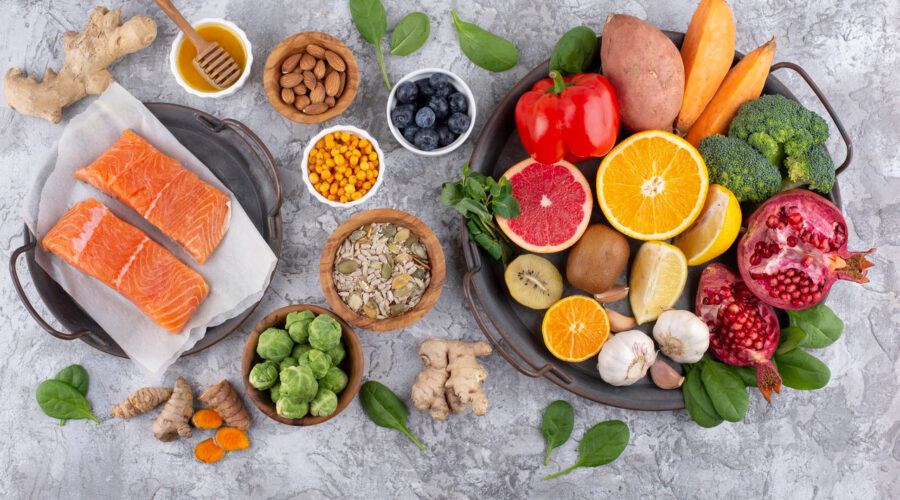 Diferentes alimentos saludables